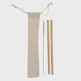Imagem do produto Kit Canudos de Bambu com Escova de Limpeza